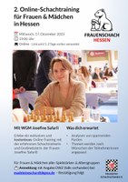 2. Online-Training für Frauen & Mädchen mit WGM Josefine Safarli am 17. Dezember